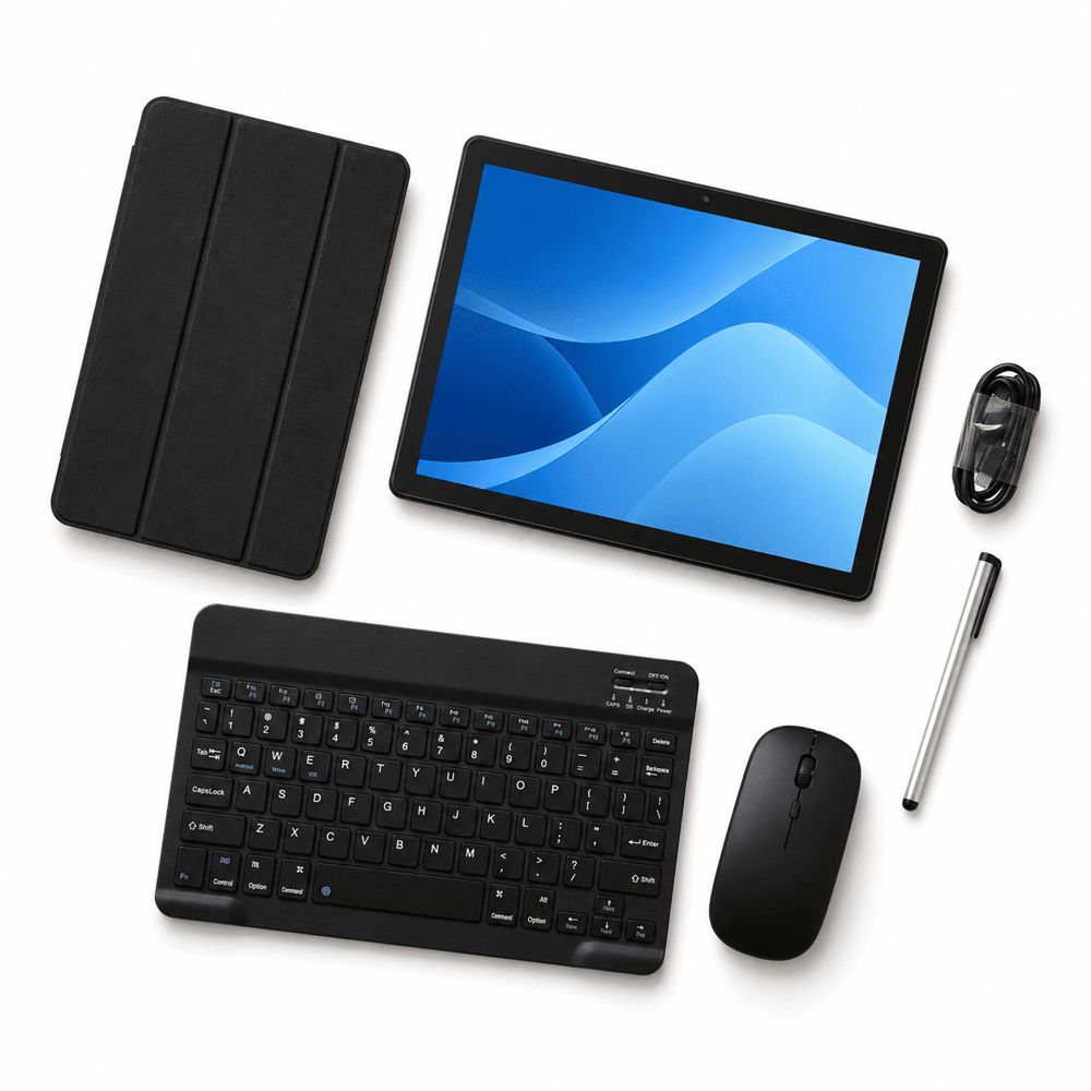 تابلت 10.1 بوصة بنظام Android 15 مع لوحة مفاتيح وماوس وقلم_thumbnail_4